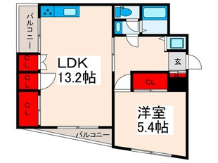 パルクレール日之出の物件間取画像